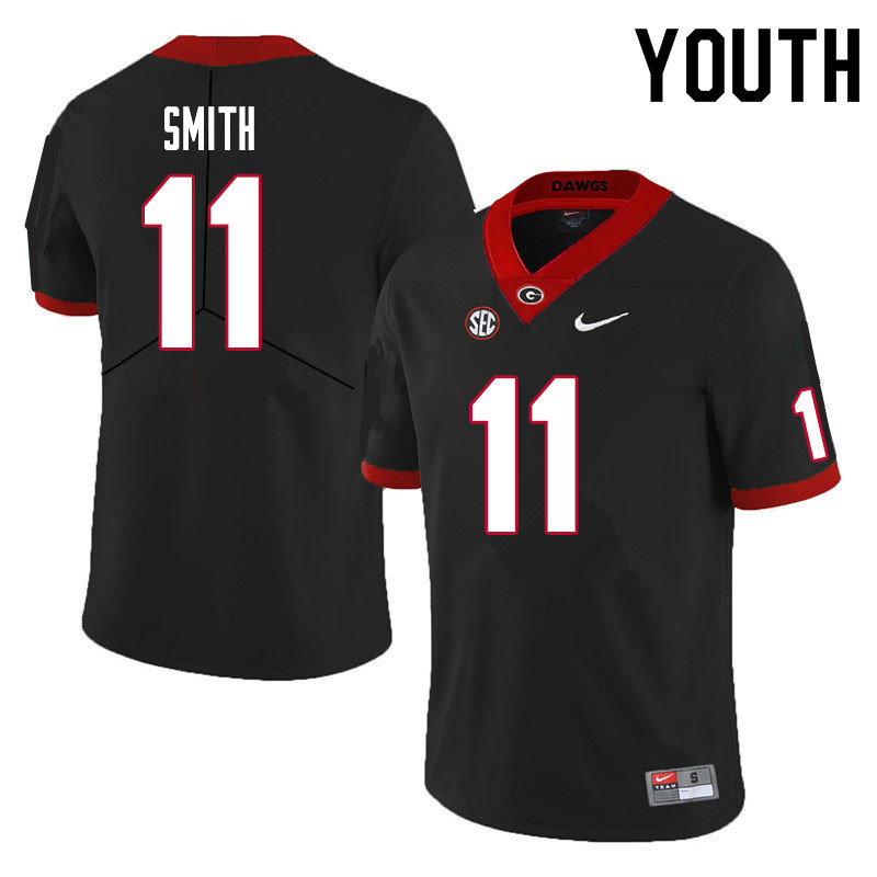 Youth #11 Arian Smith Georgia Bulldogs College Football Jerseys Sale-Black